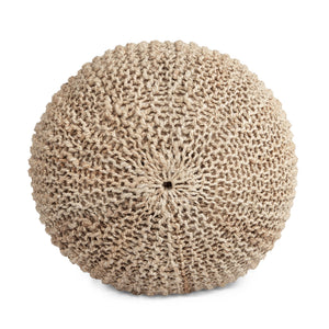 English Elm Christopher Knight Home® - HANDMADE JUTE POUF Natural Cable Knit Boho Accent Seat & Footrest – Versatile Handmade Décor Cushion 72308.00