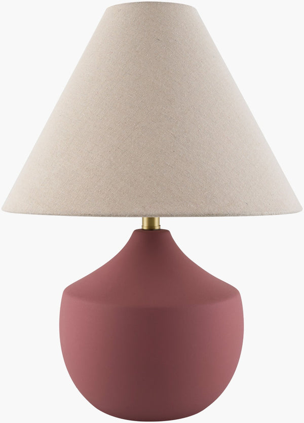 Livabliss Benson Hand-painted Ceramic Table Lamp with Linen Shade for Bedside or Console BNS-003