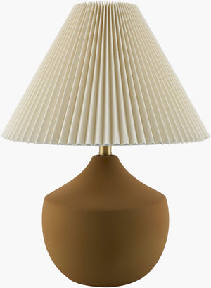 Livabliss Benson Ceramic Table Lamp with Linen Shade Iron Finial for Living Room or Loft BNS-005