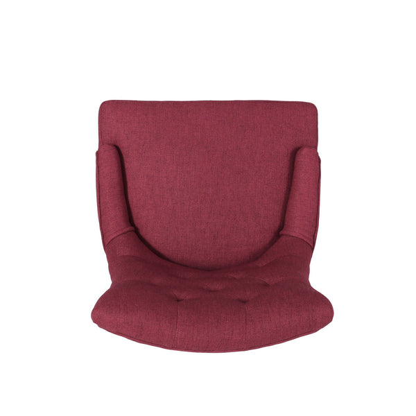 English Elm Christopher Knight Home® - Cheney Dining Chair Set Of 2 - Elegant Red Upholstered Tufted Chairs For Modern Dining Spaces 54181.00FDRED