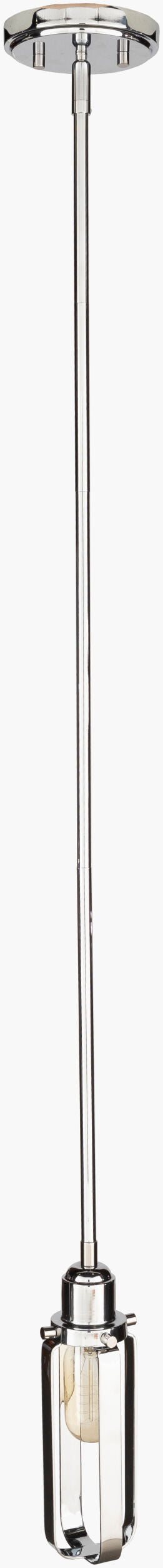 Surya Barney Pendant Light - 10" Stylish Metal Fixture For Modern Home Decor, Hand-finished Quality Design Fixture, Metallic ,Nickel,Base, Metallic ,Nickel Iron Bny-001