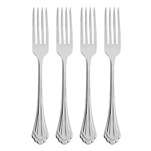 Lenox Oneida Marquette Fine Flatware Salad Forks, Set of 4 Metallic, STAINLESS METAL 2272004D