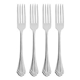 Oneida Marquette Elegant Stainless Steel Salad Forks, Set of 4 with Mirror Finish