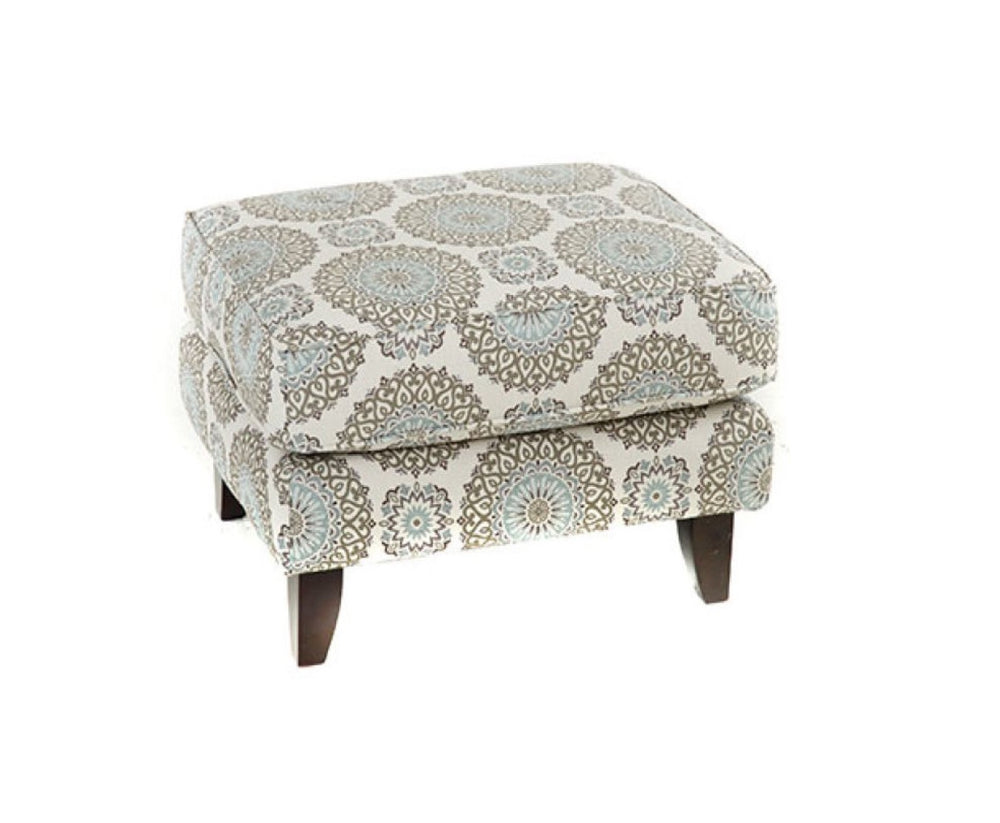 Fusion Grande Mist Brianne Twilight Ottoman - Versatile Padded Footrest For Family-friendly Spaces Multi W,52% Polyester 48% Rayon 453 Brianne Twilight Ottoman