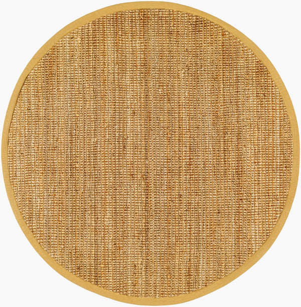Livabliss Calla Handwoven Jute Flatweave Area Rug Organic Cottage Farmhouse Living Room Floor Tan, Beige 6' x 6' BOAC2300-6RD