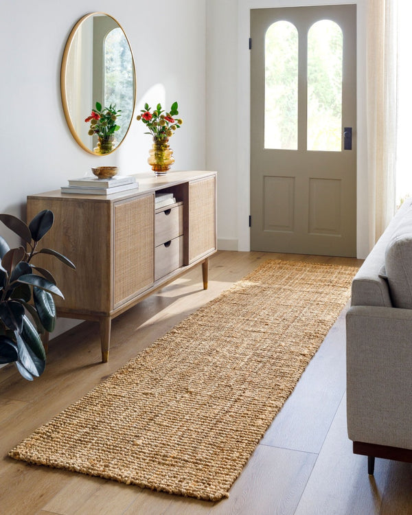 Livabliss Calla Handwoven Jute Flatweave Area Rug Organic Cottage Farmhouse Living Room Floor Tan, Beige 7'6" x 9'6" BOAC2300-7696