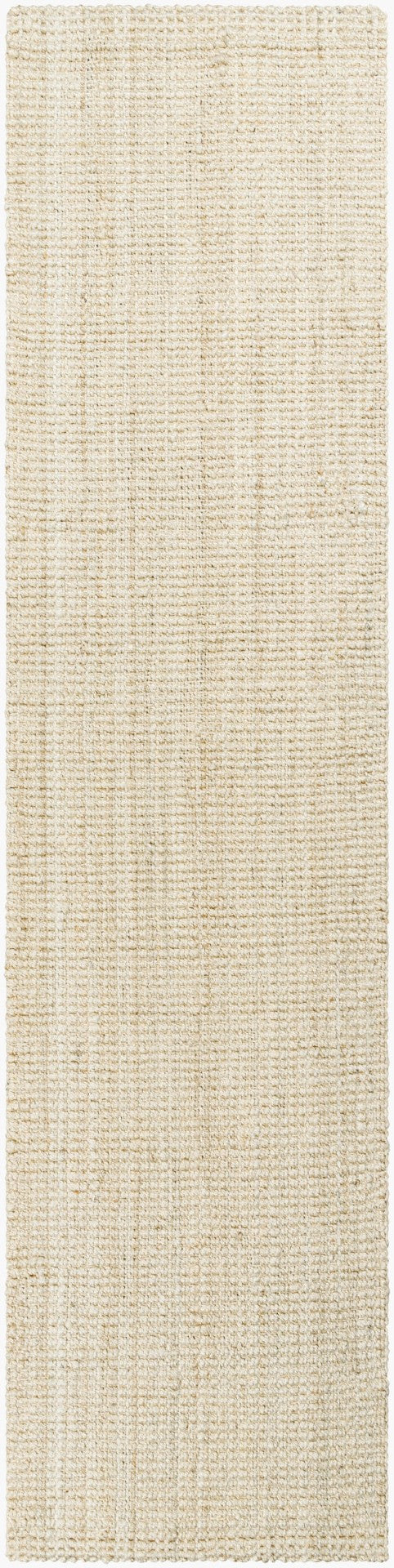 Livabliss Calla Handwoven Jute Flatweave Area Rug for Farmhouse Coastal and Cottage Living Spaces Butter 2'6" x 12' BOAC2301-2612