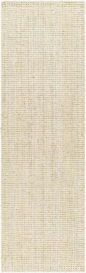 Livabliss Calla Handwoven Jute Flatweave Area Rug for Farmhouse Coastal and Cottage Living Spaces Butter 2'6" x 8' BOAC2301-268