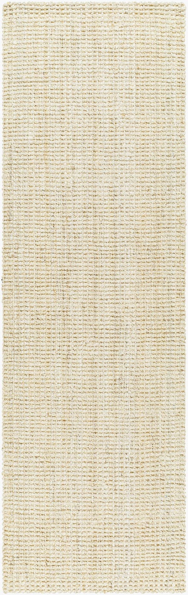 Livabliss Calla Handwoven Jute Flatweave Area Rug for Farmhouse Coastal and Cottage Living Spaces Butter 2'6" x 8' BOAC2301-268