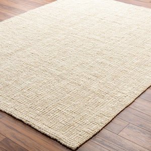 Livabliss Calla Handwoven Jute Flatweave Area Rug for Farmhouse Coastal and Cottage Living Spaces Butter 6' x 9' BOAC2301-69