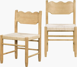Livabliss Arista Woven Cotton Cord Dining Chair with Ash Veneer Frame and Rubberwood Base BOAS003-SET