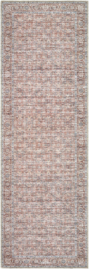 Livabliss Aureta Traditional Low Pile Polyester Rug Machine Woven in Turkey for Entryways Rosewood, Dust 2'7" x 7'10" BOAU2300-27710