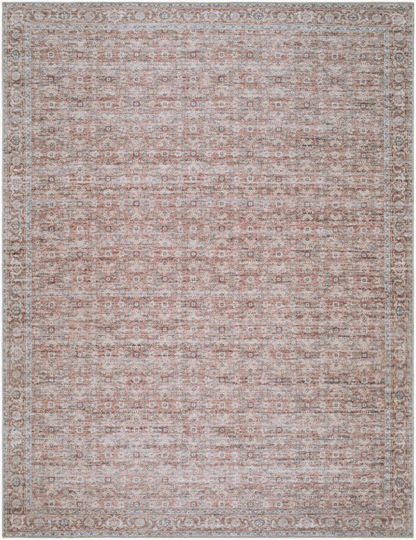 Livabliss Aureta Traditional Low Pile Polyester Rug Machine Woven in Turkey for Entryways Rosewood, Dust 7'10" x 10' BOAU2300-71010