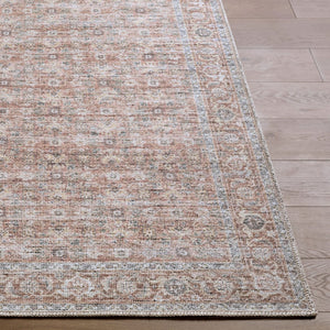 Livabliss Aureta Traditional Low Pile Polyester Rug Machine Woven in Turkey for Entryways Rosewood, Dust 6'7" x 9' BOAU2300-679