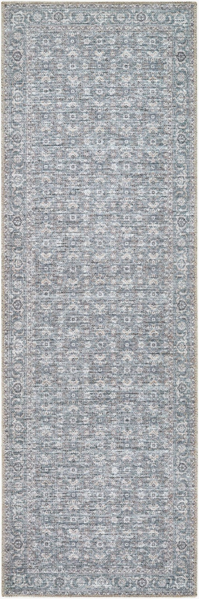 Livabliss Aureta Polyester Woven Traditional Area Rug for Entryways Hallways and Bedside Spaces Steel Blue, Sl 2' x 2'11" BOAU2301-2211
