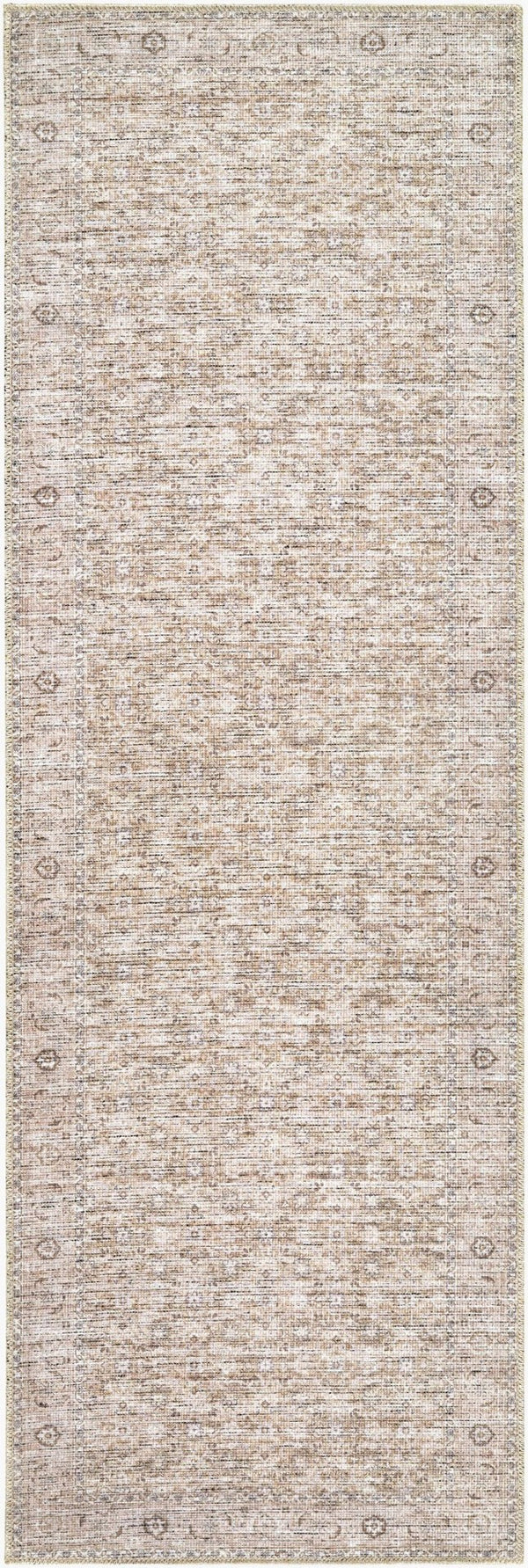 Livabliss Aureta Traditional Medallion Polyester Accent Rug for Entryways and High Traffic Areas Sandstone 2'7" x 7'10" BOAU2302-27710