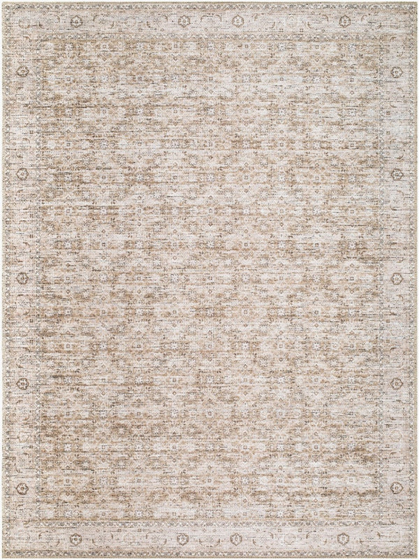 Livabliss Aureta Traditional Medallion Polyester Accent Rug for Entryways and High Traffic Areas Sandstone 2' x 2'11" BOAU2302-2211