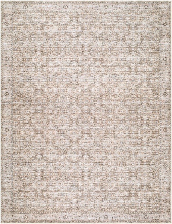 Livabliss Aureta Traditional Medallion Polyester Accent Rug for Entryways and High Traffic Areas Sandstone 7'10" x 10' BOAU2302-71010