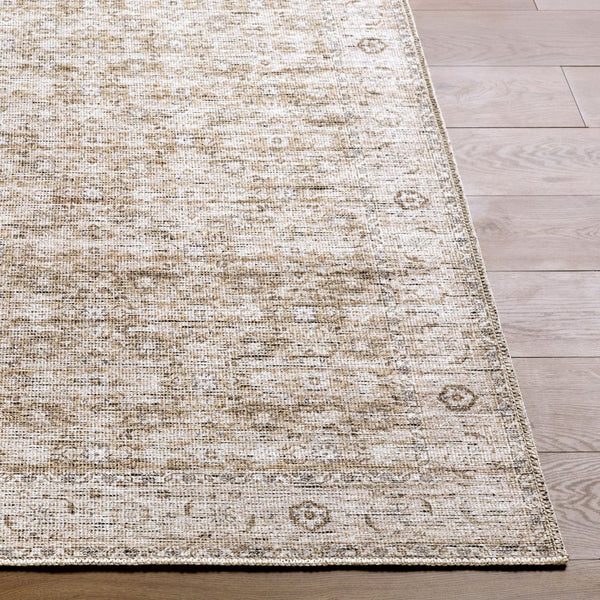 Livabliss Aureta Traditional Medallion Polyester Accent Rug for Entryways and High Traffic Areas Sandstone 2' x 2'11" BOAU2302-2211