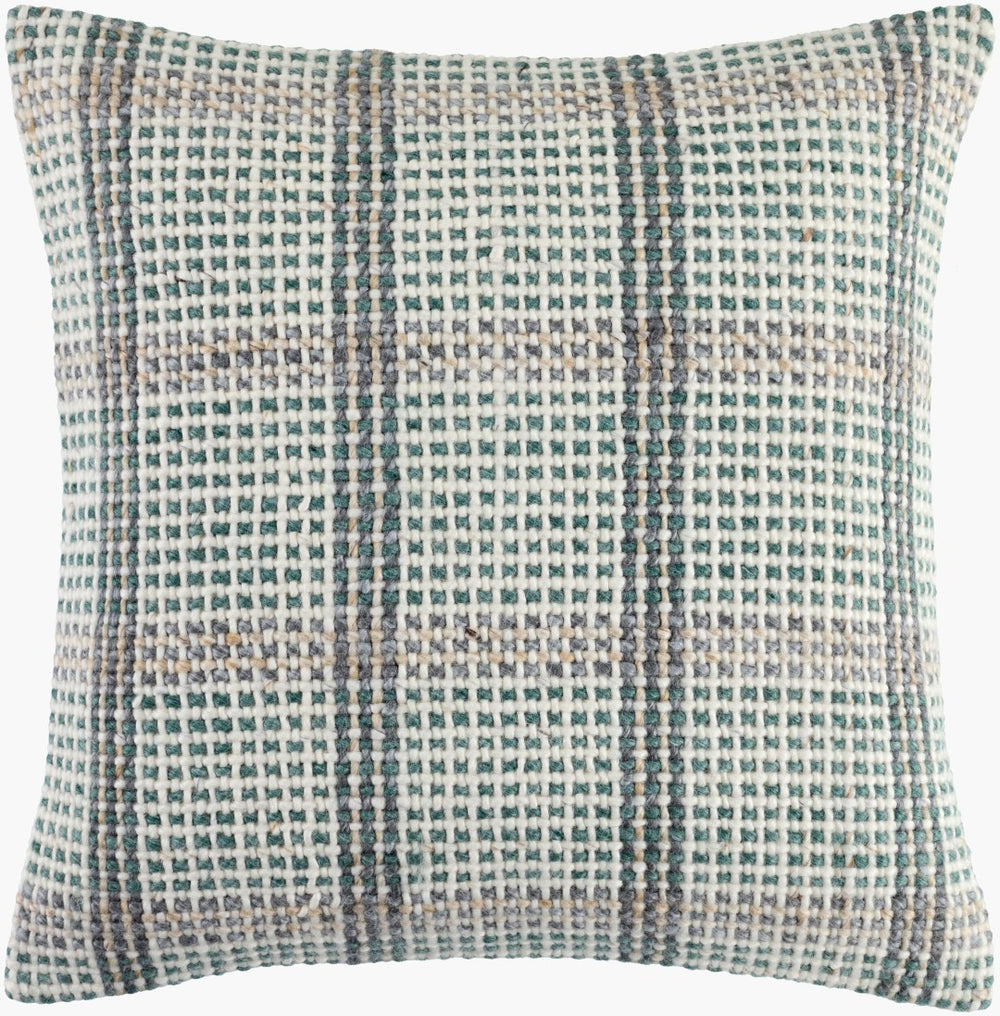 Livabliss Amaya Textured Cotton Square Accent Pillow Artisan Woven for Sofas and Chairs BOAY003-2222