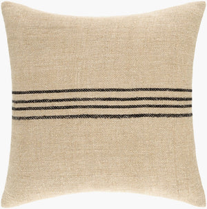 Livabliss Brett Square Accent Pillow Linen Cotton Blend Earthy Stripe for Sofa or Bed BOBT001-2222P