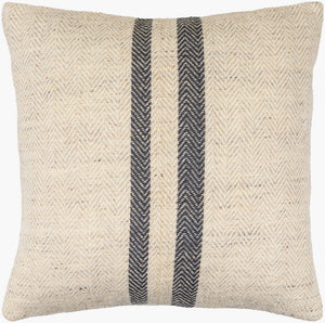 Livabliss Brett Asymmetric Stripe Wool Blend Throw Pillow for Scandinavian and Modern Living Rooms BOBT003-2020