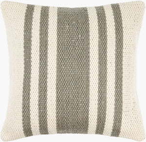 Livabliss Brett Striped Wool Blend Throw Pillow Neutral Tones Coastal Scandinavian Living Room BOBT004-1818