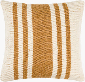Livabliss Brett Handcrafted Wool Blend Striped Accent Pillow for Neutral Transitional Decor BOBT005-1818
