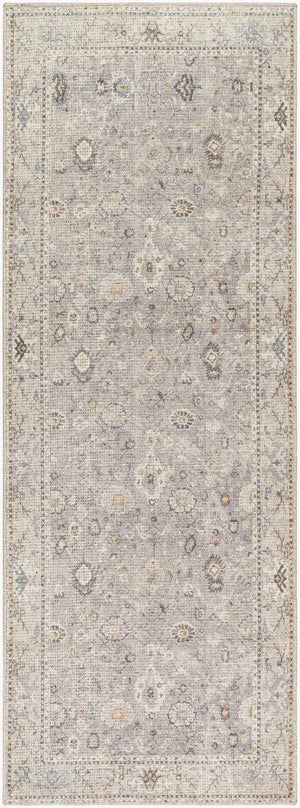 Livabliss Davina Turkish Machine Woven Polyester Area Rug with Medallion Pattern for Entryway Medium Gray, Li 2'7" x 7'3" BOCC2300-2773