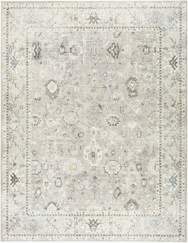 Livabliss Davina Turkish Machine Woven Polyester Area Rug with Medallion Pattern for Entryway Medium Gray, Li 7'10" x 10' BOCC2300-71010