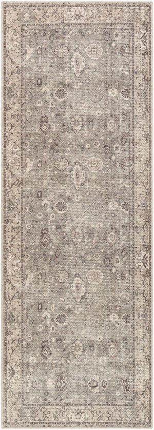 Livabliss Davina Medallion Accent Rug Machine Woven Polyester for Entryway Bedroom or Bath Medium Gray, Ta 2'7" x 7'3" BOCC2301-2773