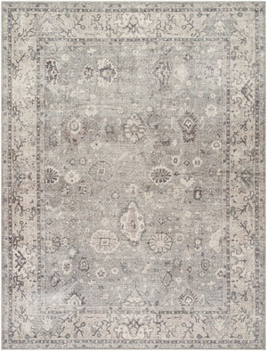 Livabliss Davina Medallion Accent Rug Machine Woven Polyester for Entryway Bedroom or Bath Medium Gray, Ta 9'2" x 12' BOCC2301-9212