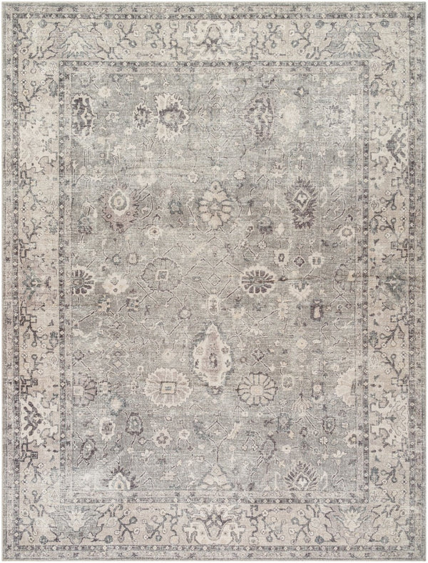 Livabliss Davina Medallion Accent Rug Machine Woven Polyester for Entryway Bedroom or Bath Medium Gray, Ta 9'2" x 12' BOCC2301-9212