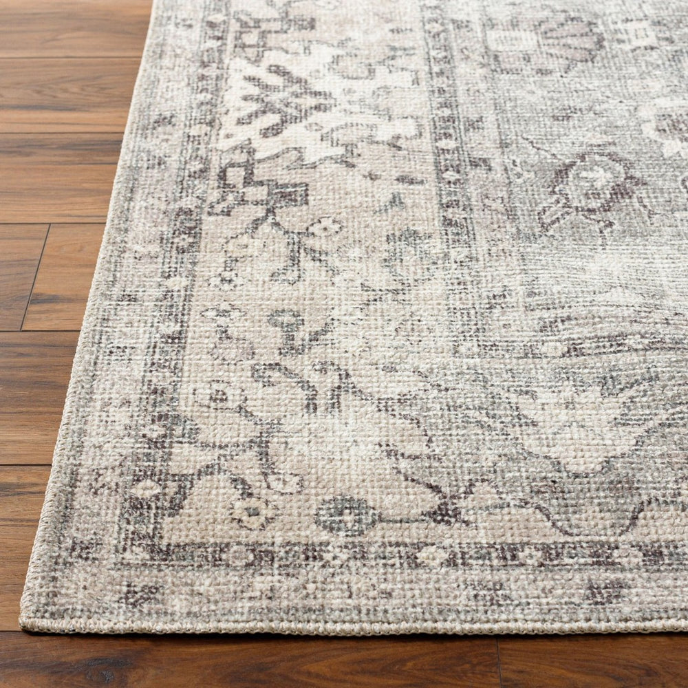 Livabliss Davina Medallion Accent Rug Machine Woven Polyester for Entryway Bedroom or Bath Medium Gray, Ta 6'7" x 9' BOCC2301-679