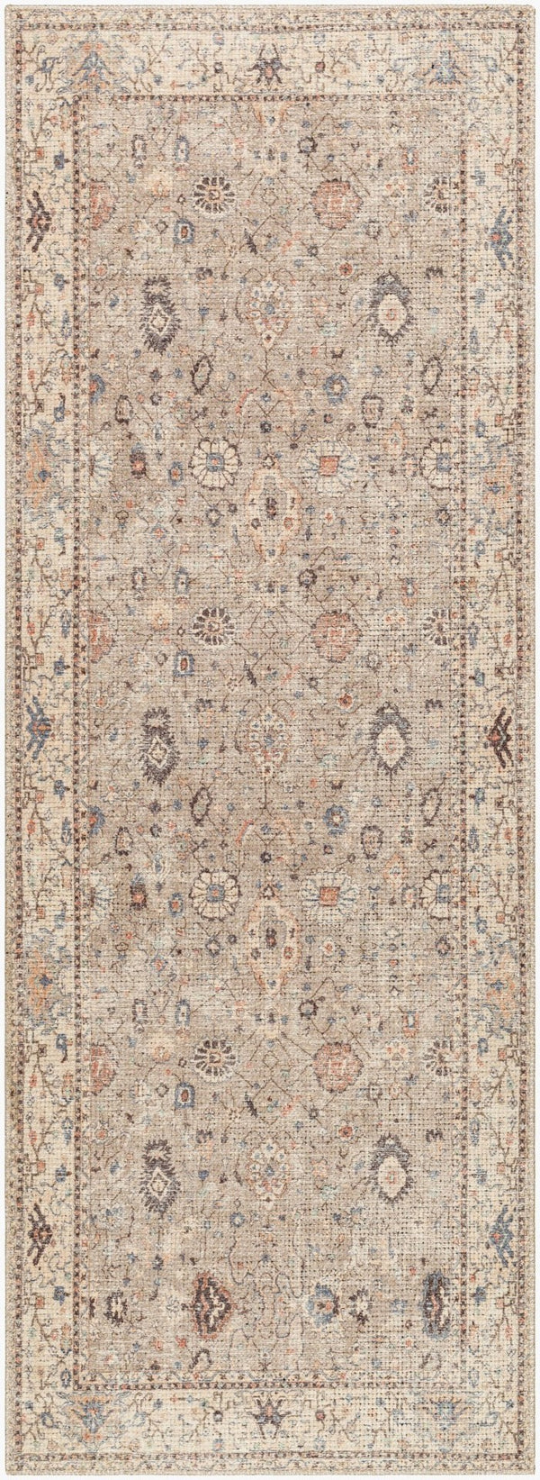 Livabliss Davina Traditional Medallion Polyester Area Rug Machine Woven Accent for Entryway Medium Gray, Li 2'7" x 7'3" BOCC2302-2773