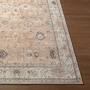 Livabliss Davina Traditional Medallion Polyester Accent Rug for Entryways and Small Spaces Cream, Dark Bro 7'10" x 10' BOCC2303-71010