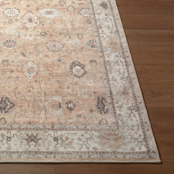 Livabliss Davina Traditional Medallion Polyester Accent Rug for Entryways and Small Spaces Cream, Dark Bro 7'10" x 10' BOCC2303-71010