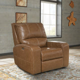 Parker House Swift - Bourbon Power Reclining Sofa And Recliner Brown Top Grain Leather With Match (X) Mswi-31ph-bou