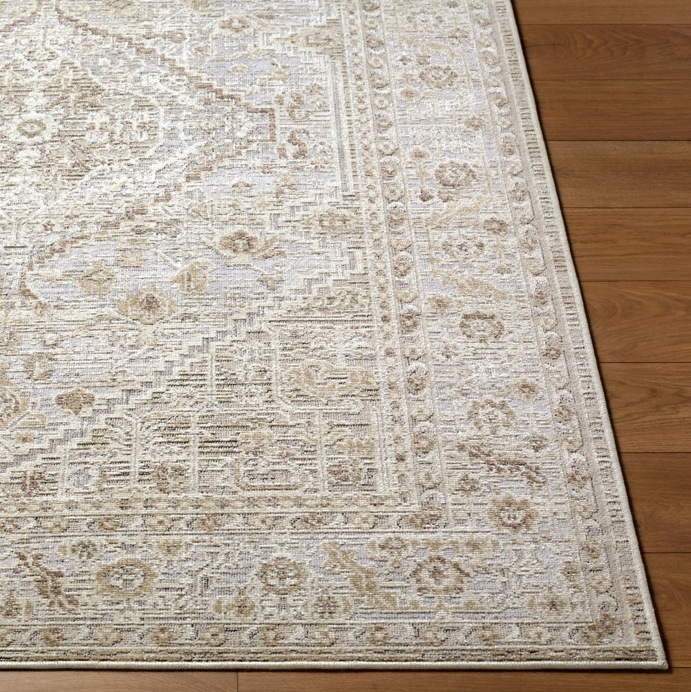 Livabliss Carmela Machine Woven Polypropylene Rug with Traditional Pattern for Living Room Ivory, Beige 5'3" x 7' BOCM2300-537