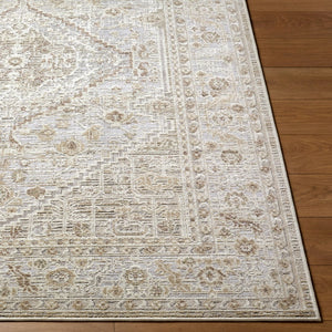 Livabliss Carmela Machine Woven Polypropylene Rug with Traditional Pattern for Living Room Ivory, Beige 5'3" x 7' BOCM2300-537