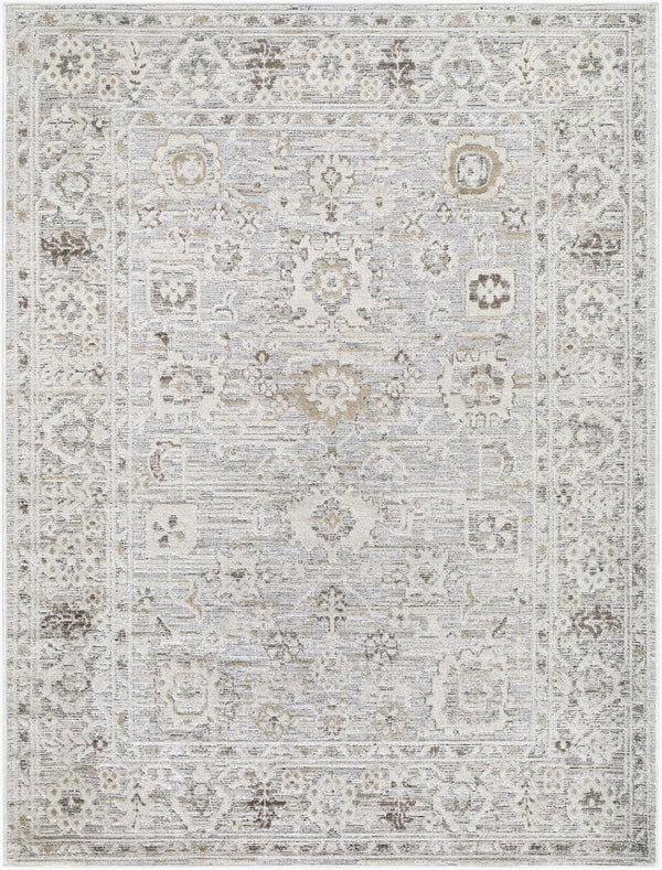 Livabliss Carmela Machine Woven Polypropylene Area Rug Traditional Pattern for Living Dining Rooms Ivory, Light Be 5'3" x 7' BOCM2301-537