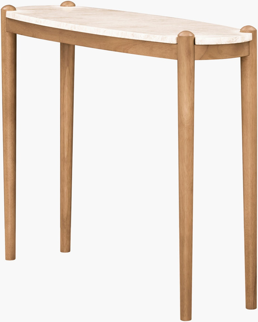 Livabliss Coronado Marble Top Rubberwood Console Table Elegant Entryway Accent with Natural Veining BOCO003-331543