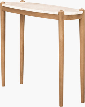 Livabliss Coronado Marble Top Rubberwood Console Table Elegant Entryway Accent with Natural Veining BOCO003-331543