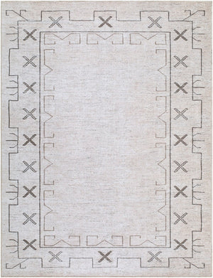 Livabliss Casita Bohemian Global Geometric Polyester Accent Rug for Entryway Bedroom or Bath Ivory, Taupe 7'10" x 10' BOCS2301-71010