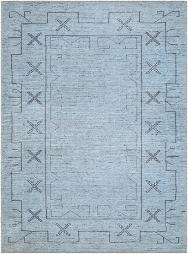 Livabliss Casita Bohemian Global Polyester Accent Rug Machine Woven for Entryways and Layering Powder Blue, S 2' x 2'11" BOCS2303-2211
