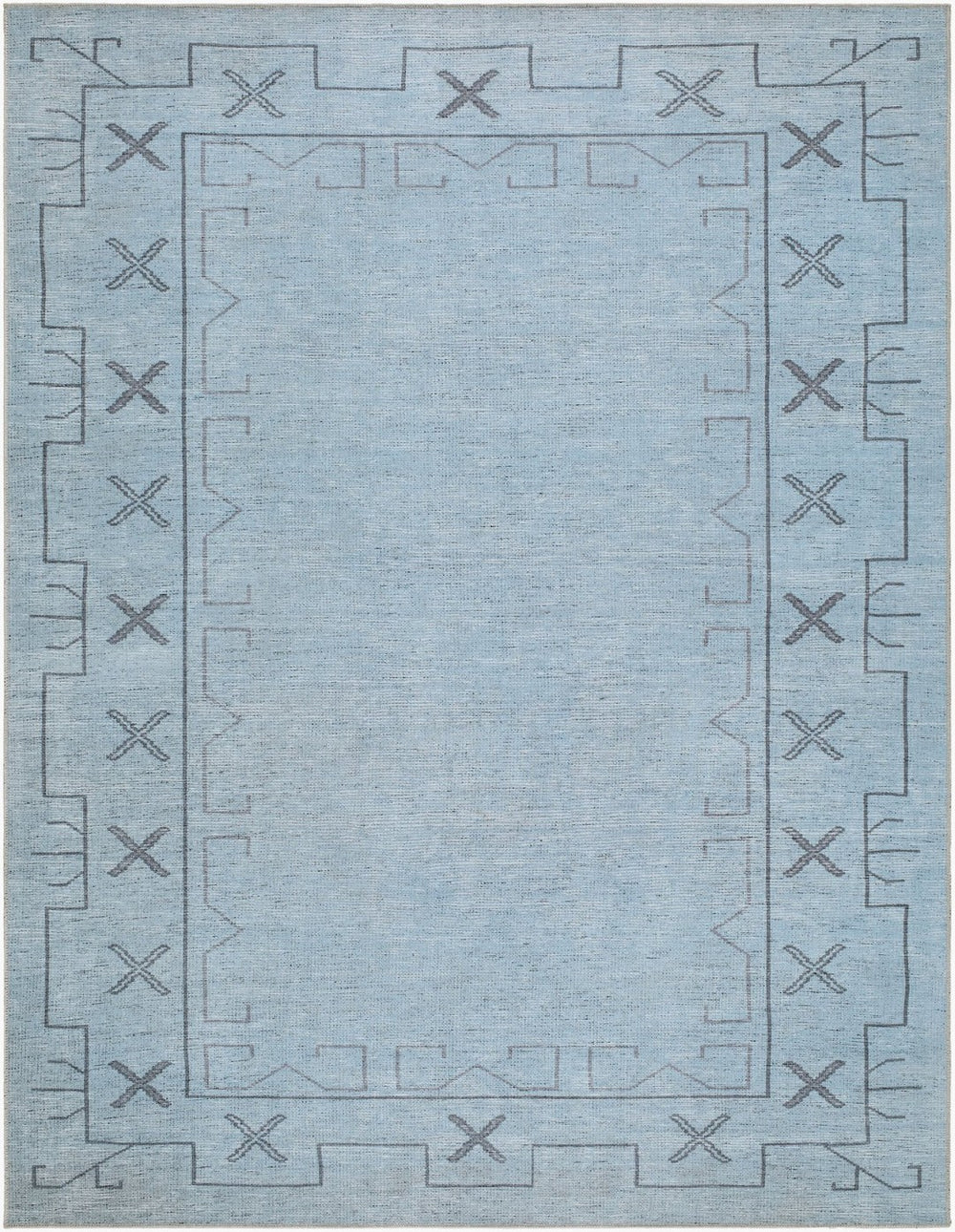 Livabliss Casita Bohemian Global Polyester Accent Rug Machine Woven for Entryways and Layering Powder Blue, S 2' x 2'11" BOCS2303-2211