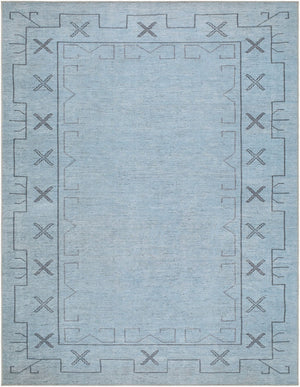 Livabliss Casita Bohemian Global Polyester Accent Rug Machine Woven for Entryways and Layering Powder Blue, S 7'10" x 10' BOCS2303-71010
