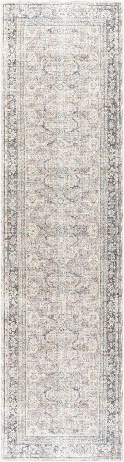 Livabliss Darling Distressed Traditional Runner Rug Woven Polyester Neutral Farmhouse Hallway Accent Brown, Charcoal 2'7" x 10' BODA2300-2710