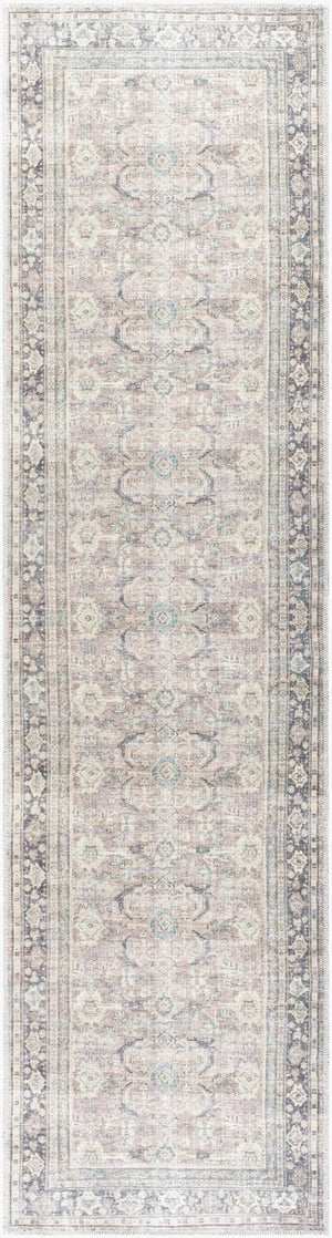 Livabliss Darling Distressed Traditional Runner Rug Woven Polyester Neutral Farmhouse Hallway Accent Brown, Charcoal 2'7" x 10' BODA2300-2710
