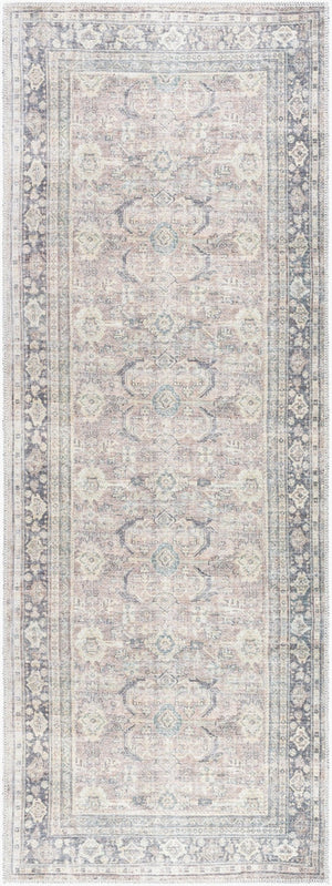 Livabliss Darling Distressed Traditional Runner Rug Woven Polyester Neutral Farmhouse Hallway Accent Brown, Charcoal 2'7" x 7'3" BODA2300-2773